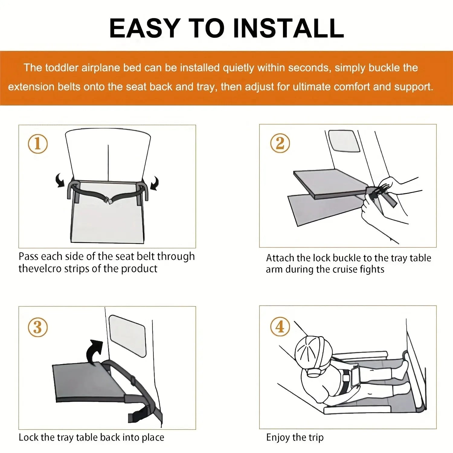 New Kids Travel Airplane Bed Baby Pedals Bed Portable Travel Foot Rest Hammock Kids Bed Airplane Seat Extender Leg Rest