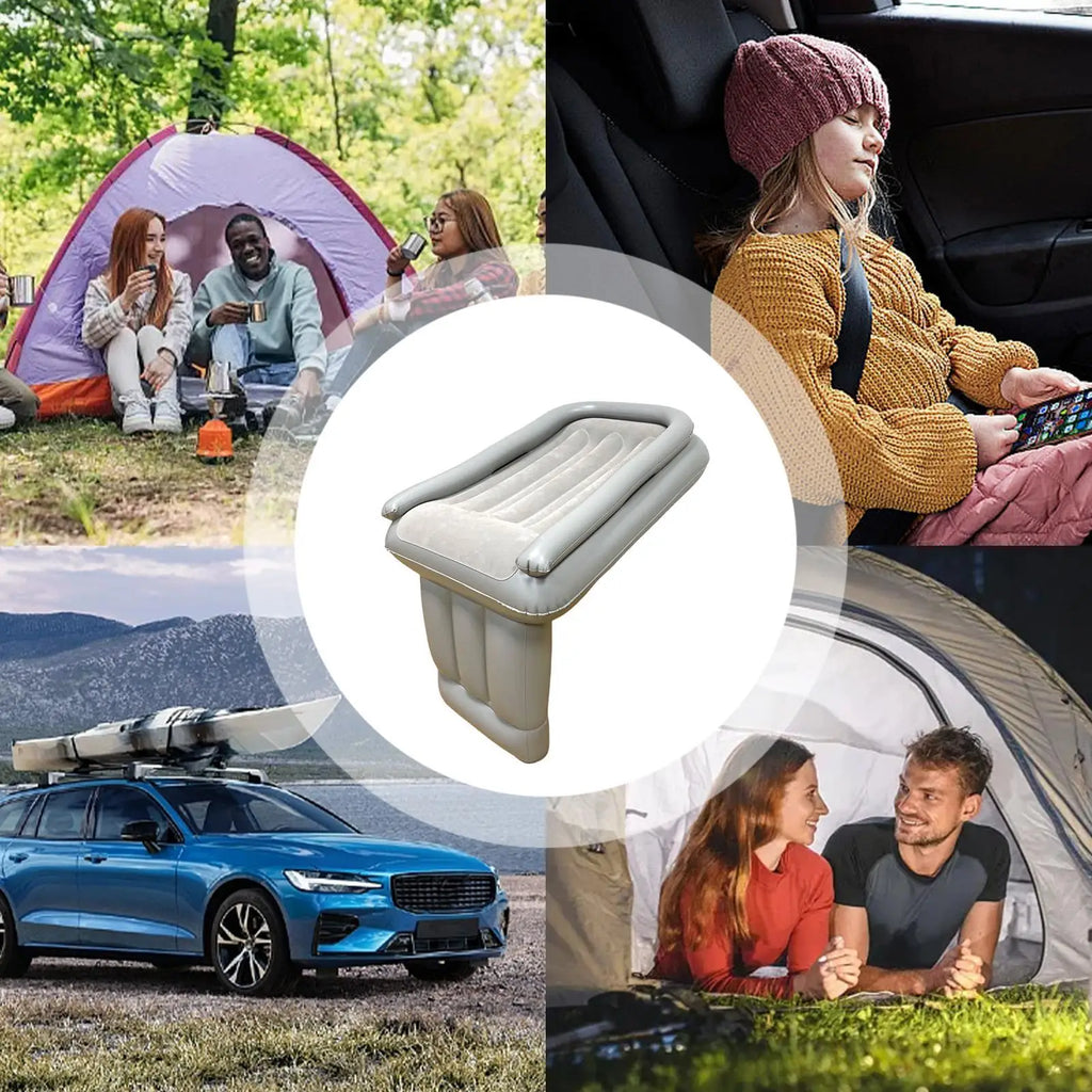 Portable Car Rear Seat Airplane Bed Extender For Toddler Inflatable Airplane Bed Foldable Sleeping Mattress For Car Interior