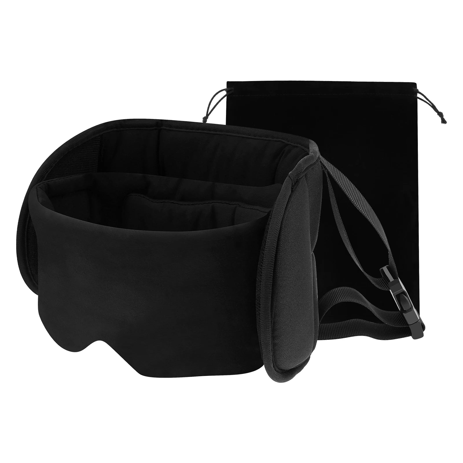 2 in 1 Cotton Travel Pillow 360° Support Airplane Headrest with Eye Mask Reduce Fatigue Comfortable Massage Neck Sleeping Pillow